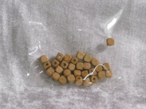 Wood Beads Raw Square 5x5mm x 30pcs